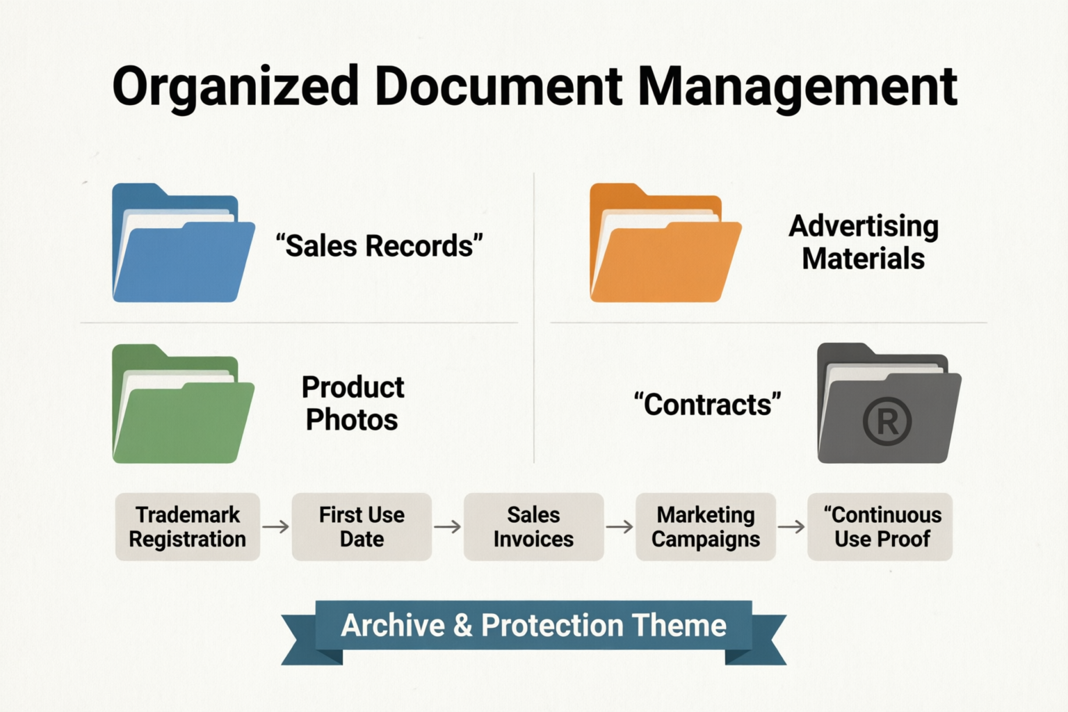 Trademark use evidence management system